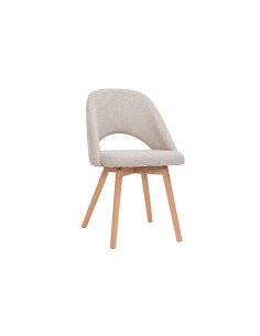 Prisma - Silla de comedor modelo moderno con tela color beige