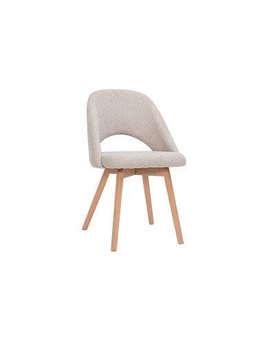 Prisma - Silla de comedor modelo moderno con tela color beige